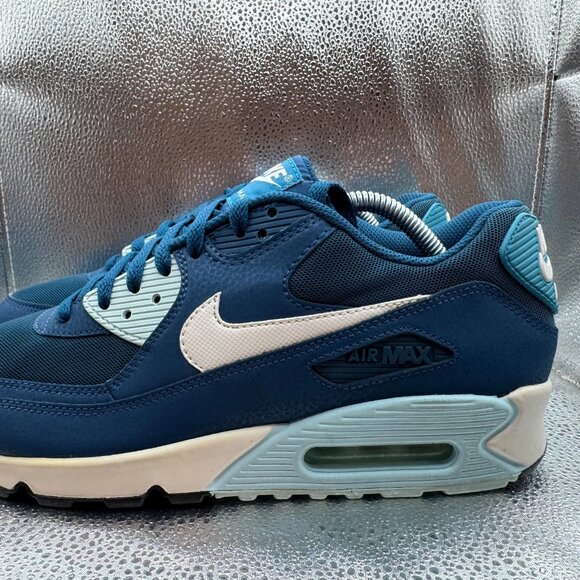Size‎ 11 Nike Air Max 90 Essentials Blue Womens Athletic Sneakers 616730-400 - Picture 8 of 12